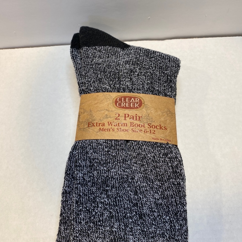 Men's Clear Creek Extra Warm Boot Socks. Men’s Shoe Size 6-12. 2 Pair